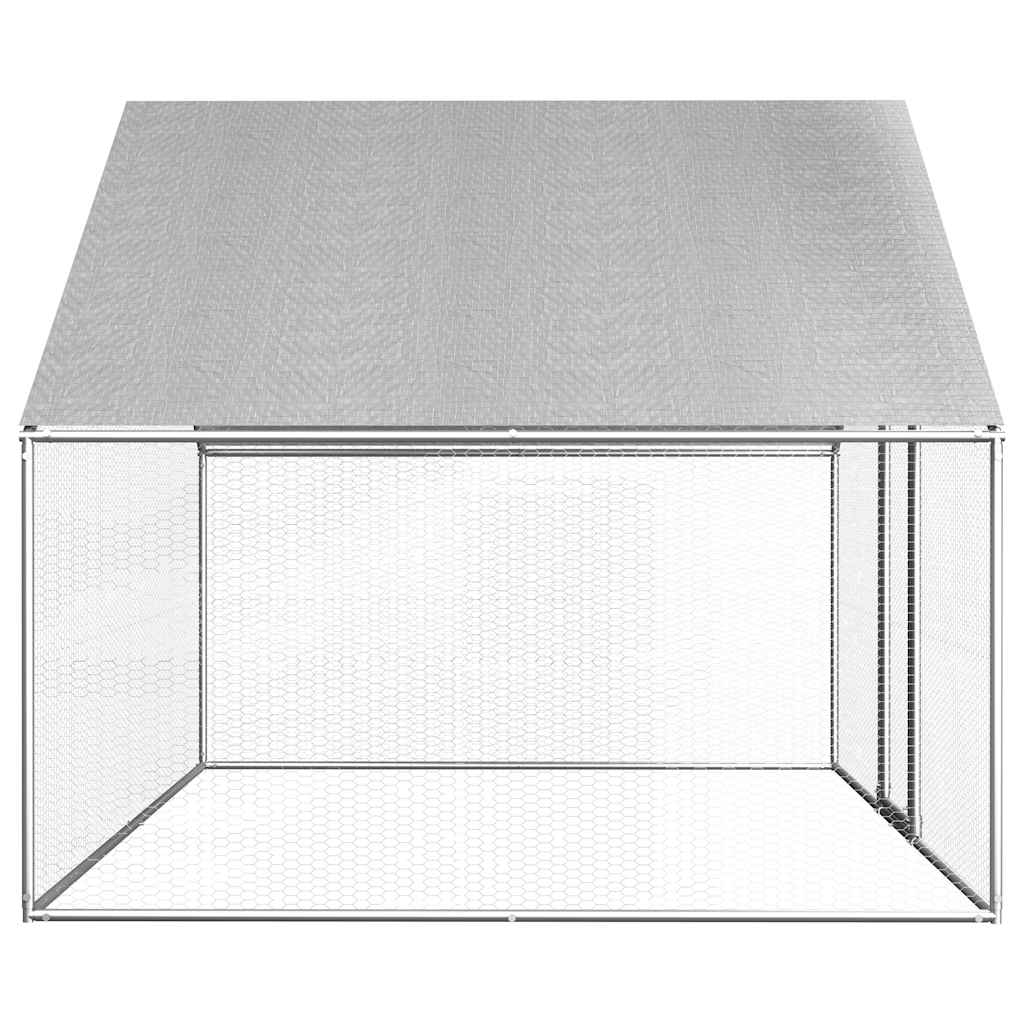 Vidaxl kippenhok 2,75x2x1,92m gegalvaniseerd staal