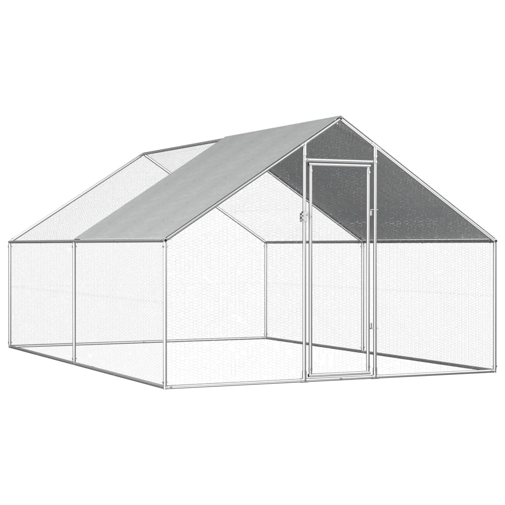 VidaXL Kippenhok 2,75x4x1,92m gegalvaniseerd staal