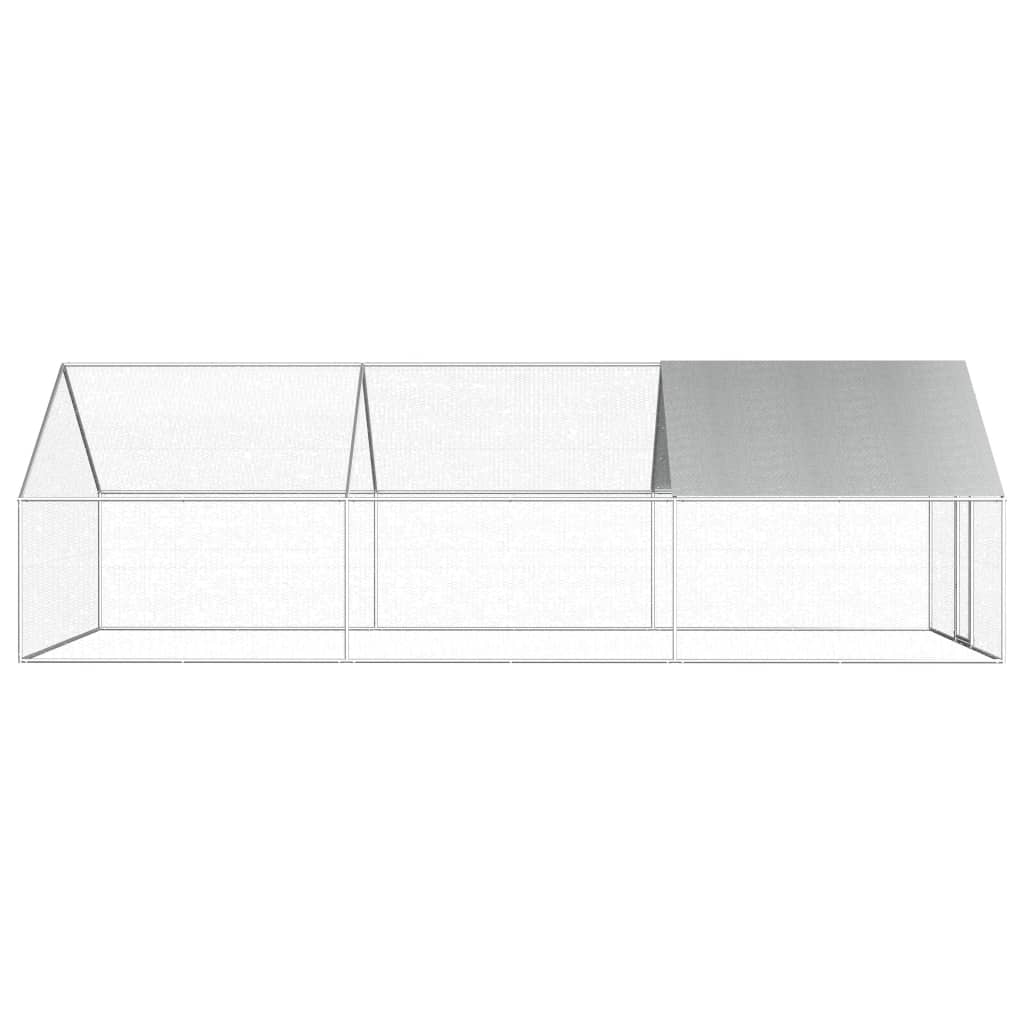VidaXL Kippenhok 2,75x6x1,92m gegalvaniseerd staal