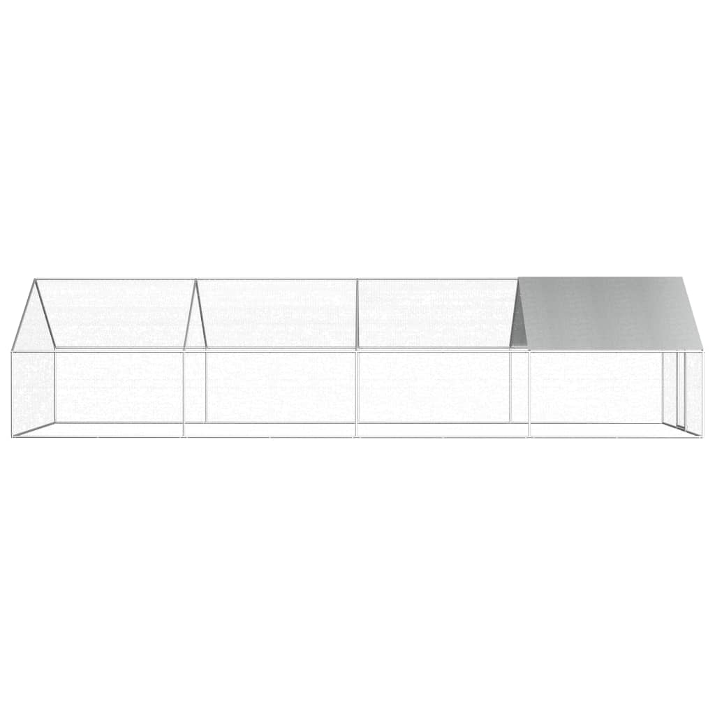 VidaXL Kippenhok 2,75x8x1,92m gegalvaniseerd staal
