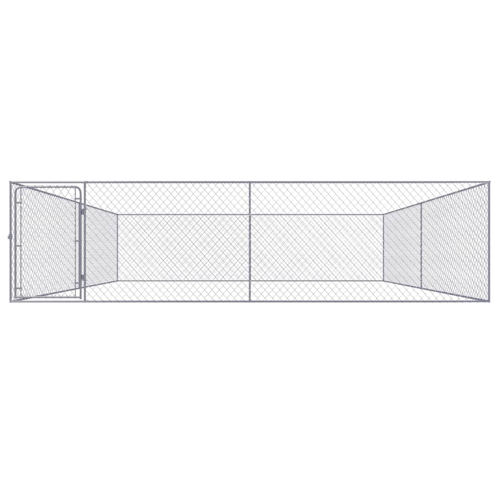 VidaXL Hondenkennel voor buiten 4x4x1m gegalvaniseerd staal