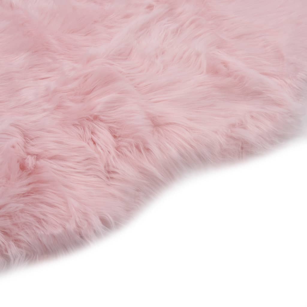 VidaXL Vloerkleed 60x90 cm kunstschapenjacht roze