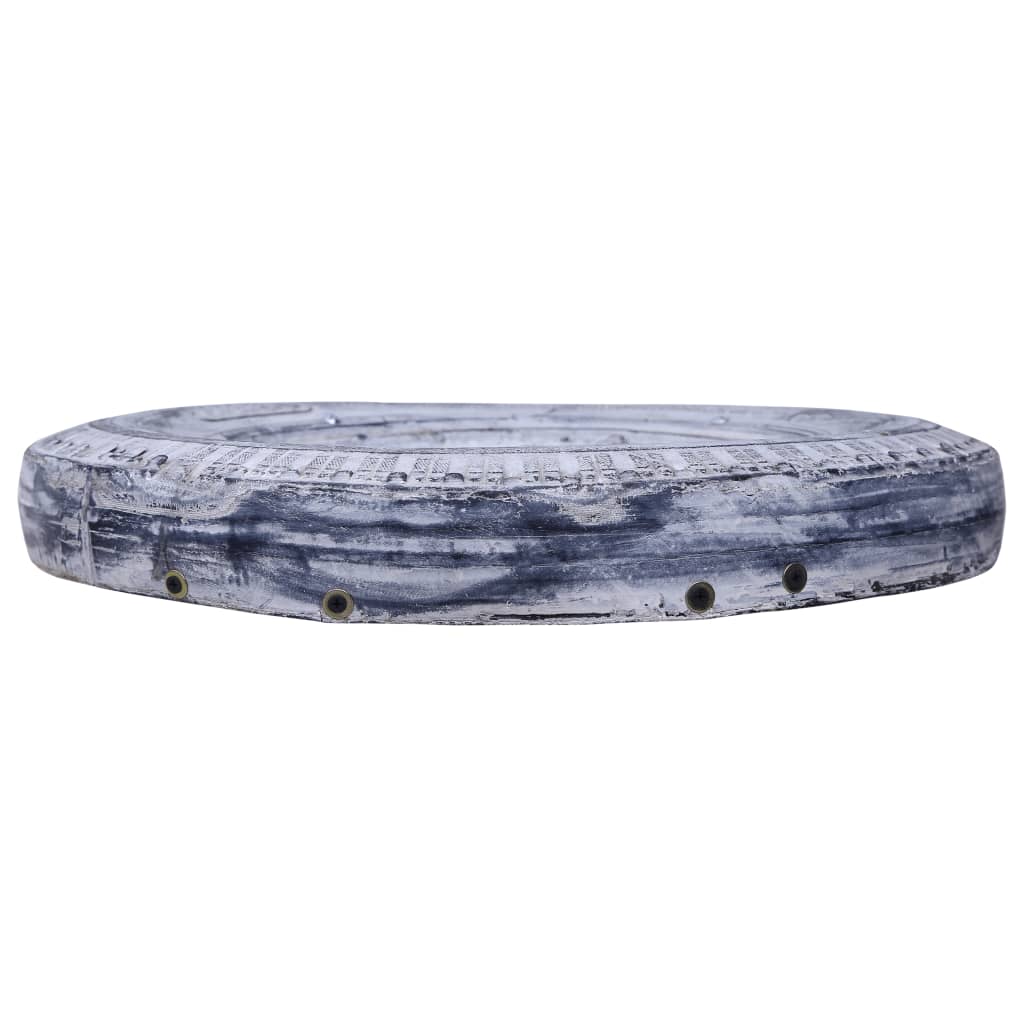 VidaXL Spiegel 50 cm gerecycled elastiek wit