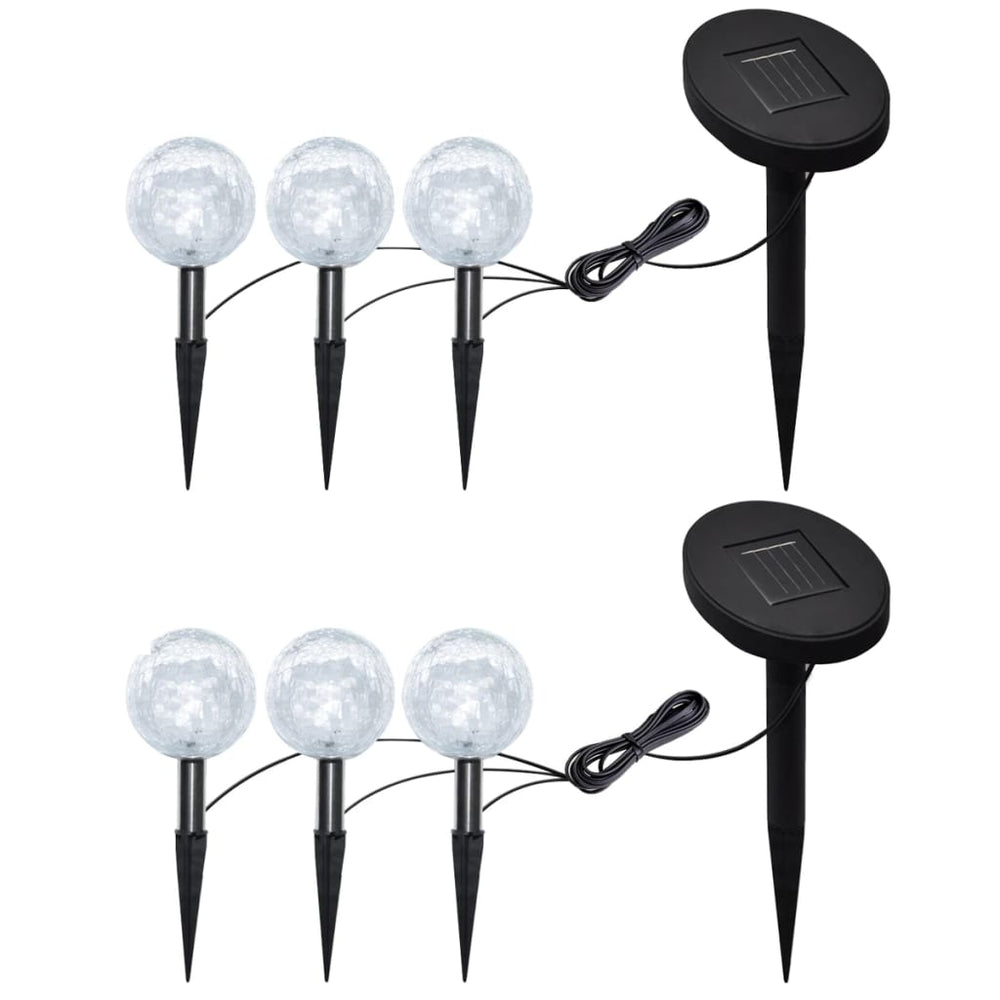 Vidaxl tuinlampen 6 st led met grondankers en zonnepanelen