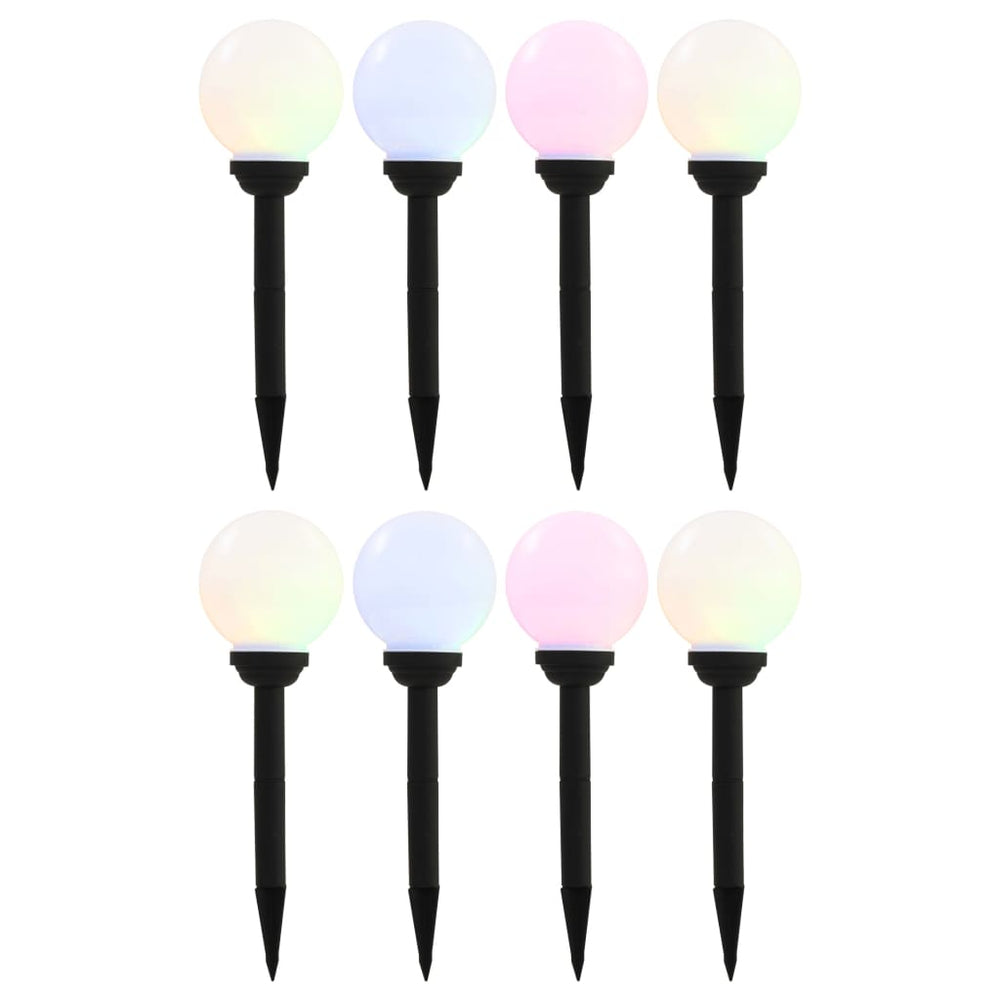 Vidaxl solarlampen 8 st led rond 15 cm rgb