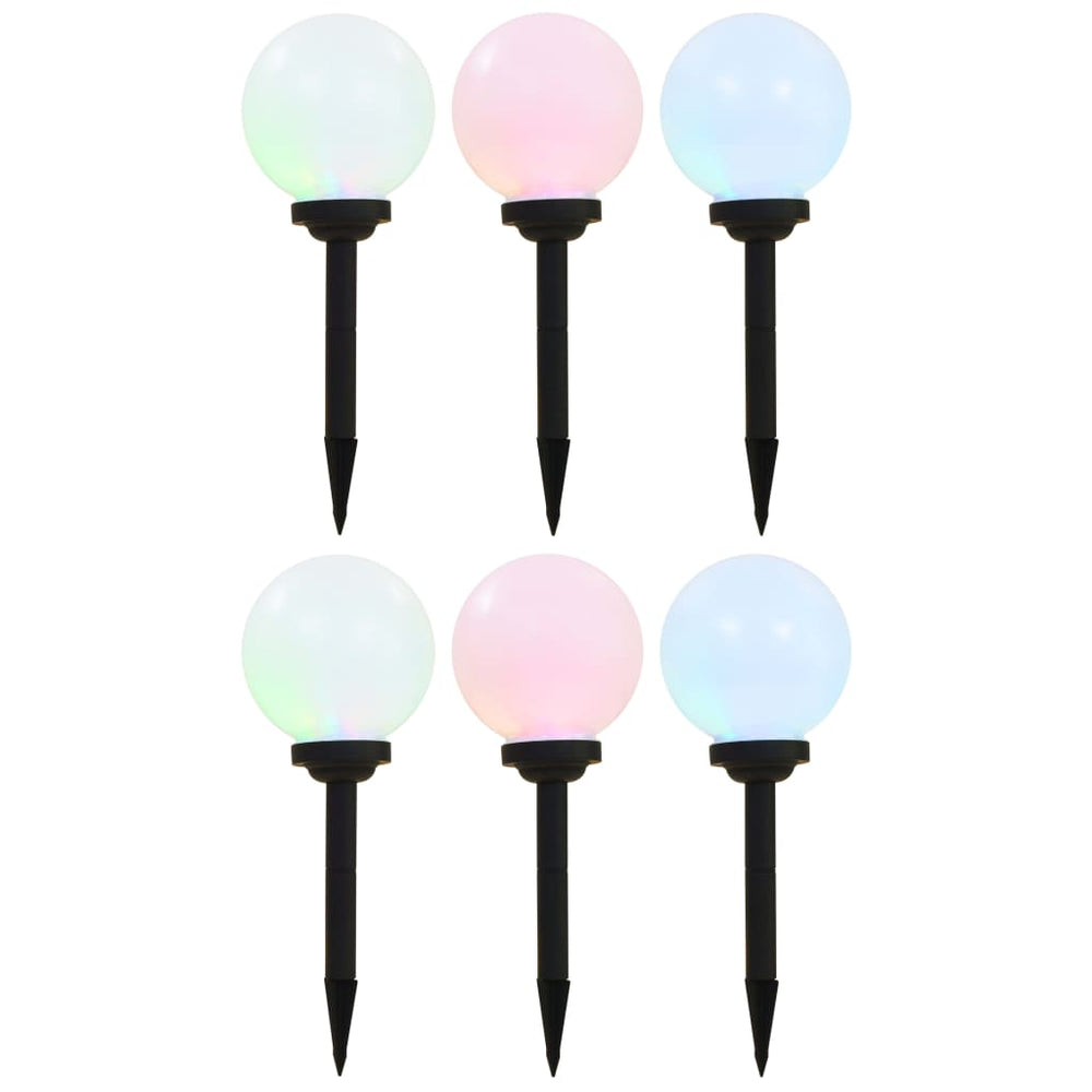 Vidaxl solarlampen 6 st led rond 20 cm rgb