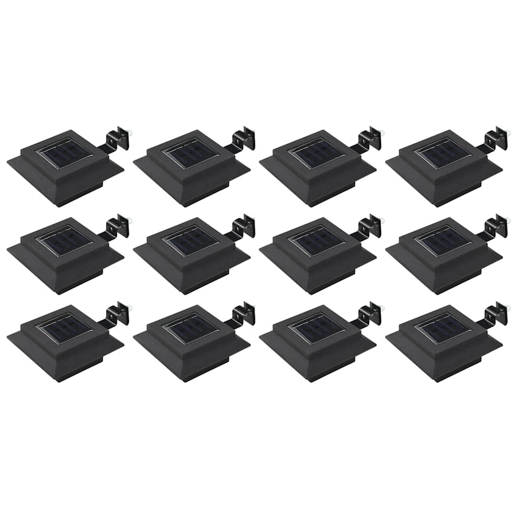 Vidaxl solarlampen 12 st led vierkant 12 cm zwart