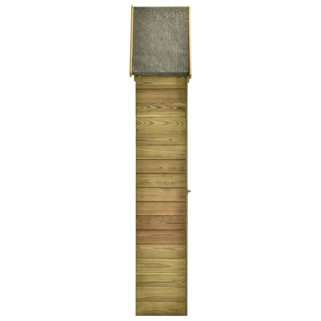 VidaXL Tuinschuur met deur 69,5x32x178 cm geïmpregneerd groenenhout
