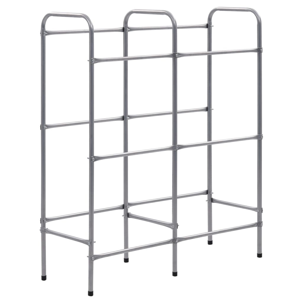 Vidaxl opbergrek voor 6 kratten 96x33x116 cm steel zilverkleurig