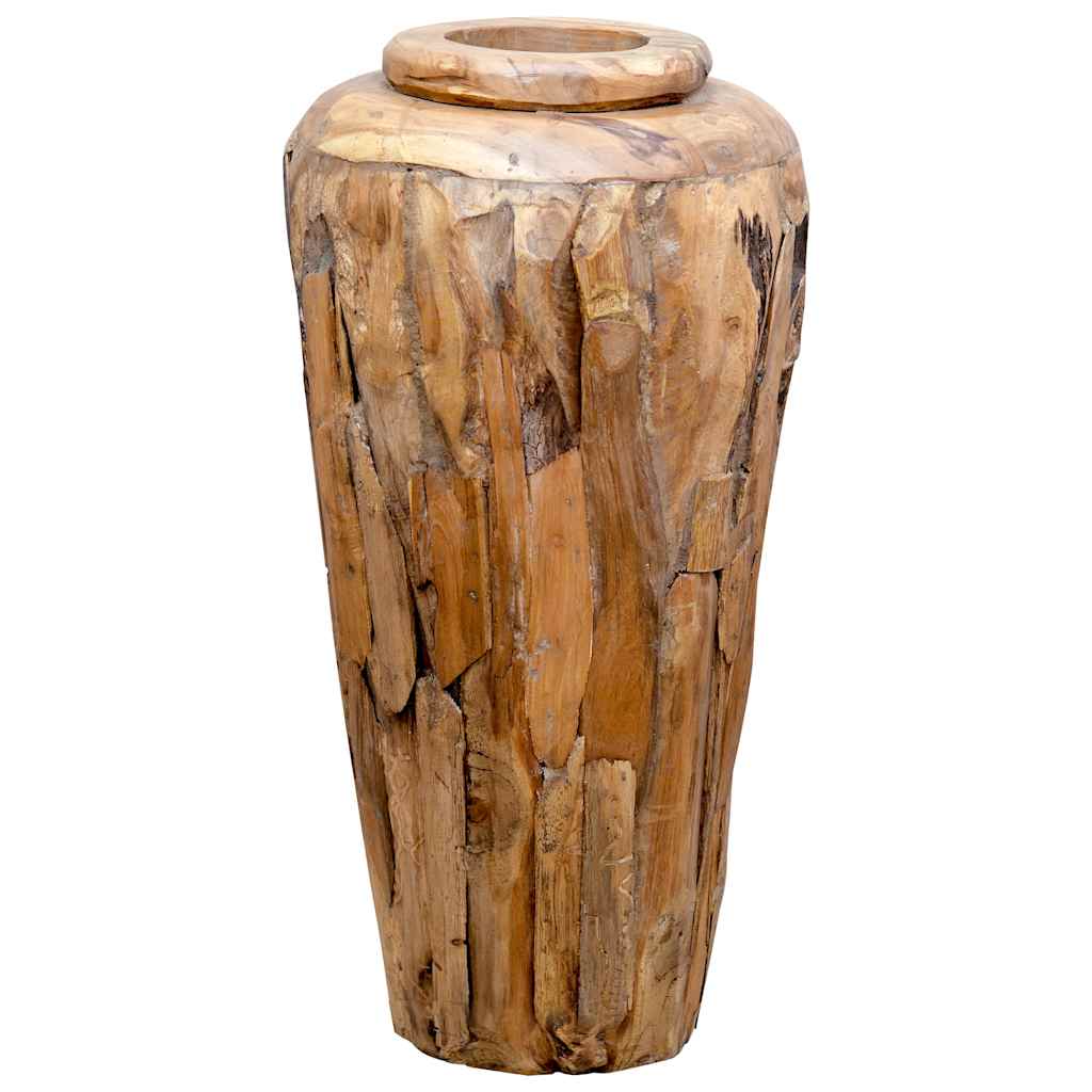 Vidaxl decoratievaas 40x80 cm massief teakhout