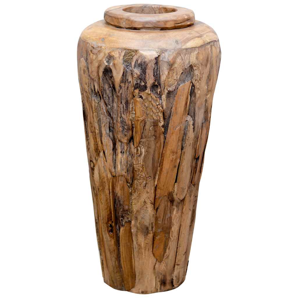 Vidaxl decoratievaas 40x80 cm massief teakhout