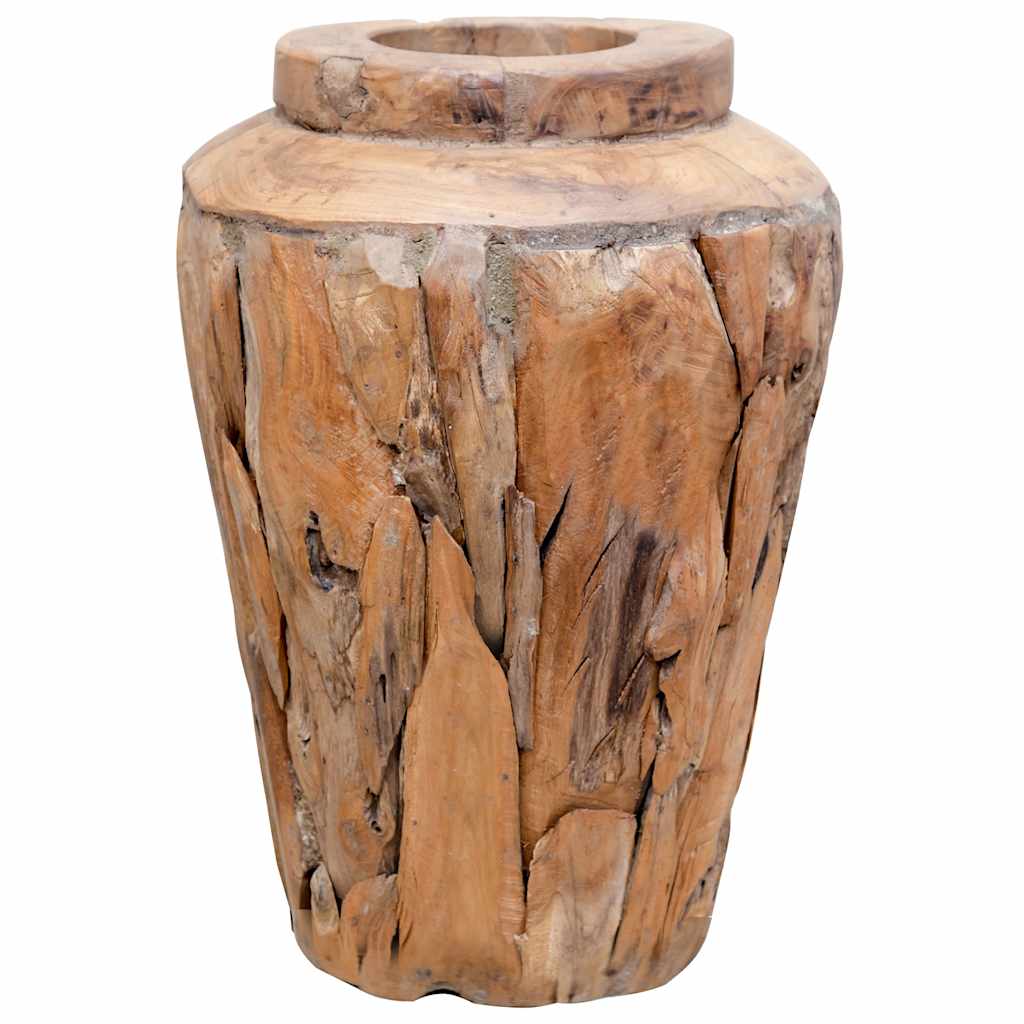 Vidaxl decoratievaas 40x60 cm massief teakhout