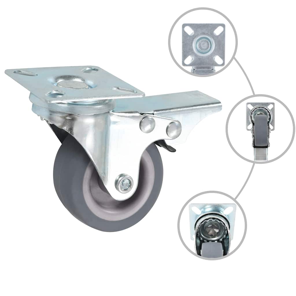 Vidaxl 24 st zwenkwielen 50 mm