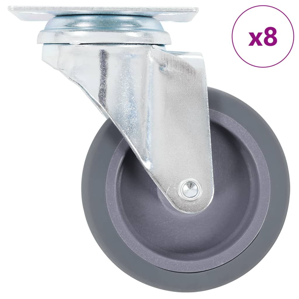 Vidaxl 8 st zwenkwielen 75 mm