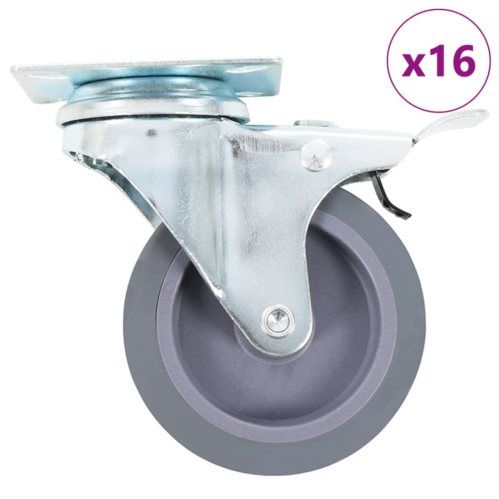 Vidaxl 16 st zwenkwielen 75 mm