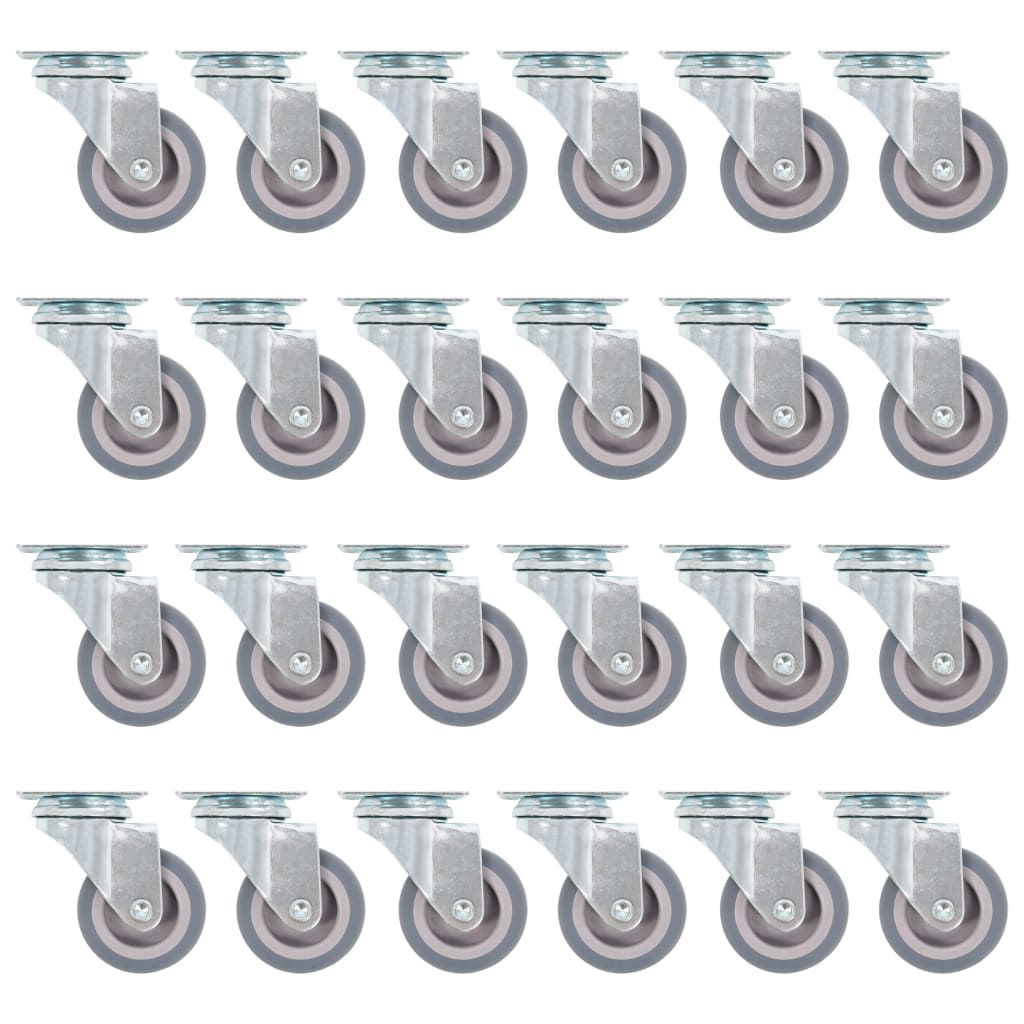 VidaXL 144 st Zwenkwielen 50 mm