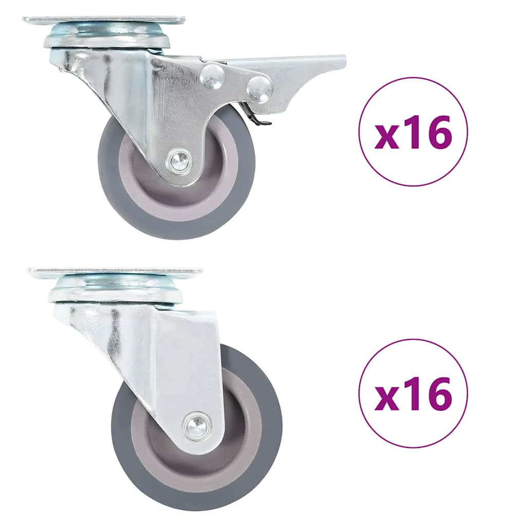 Vidaxl 32 st zwenkwielen 50 mm