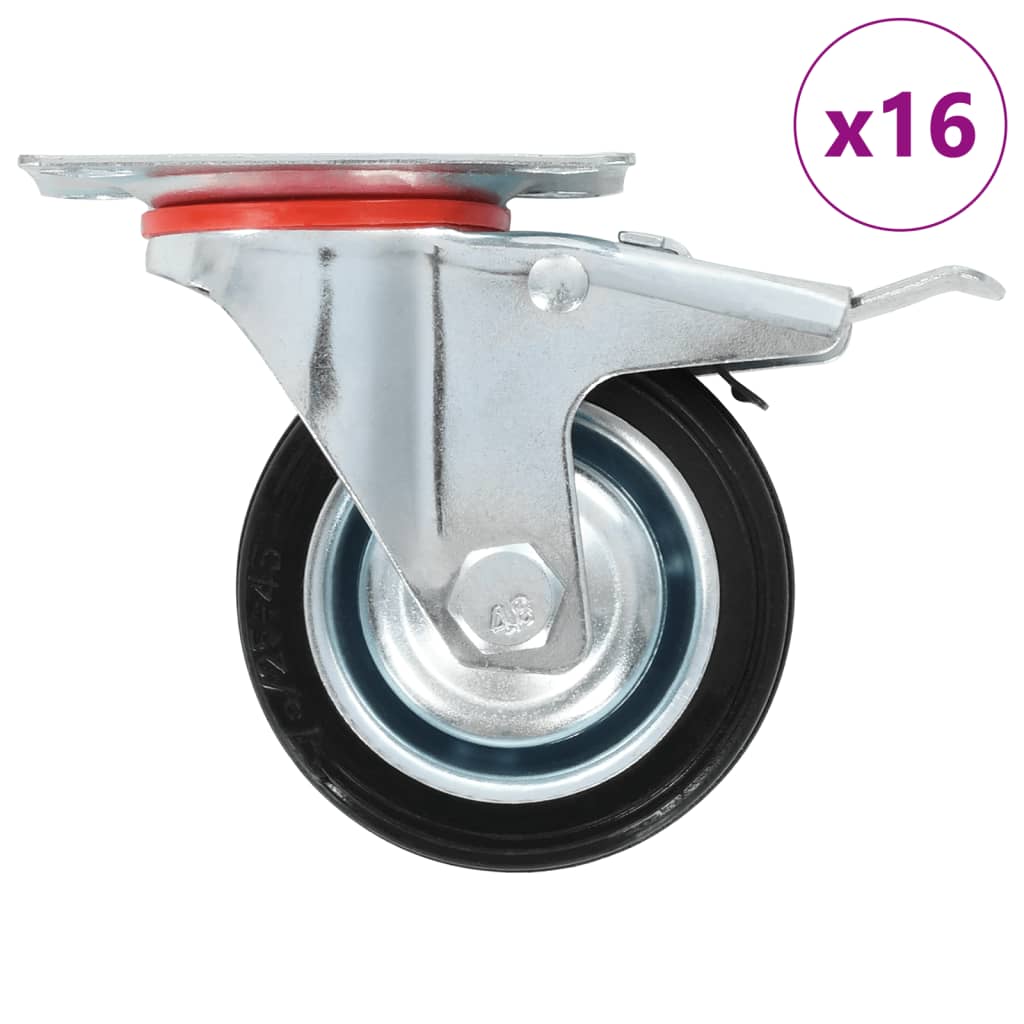 Vidaxl 8 st zwenkwielen 75 mm