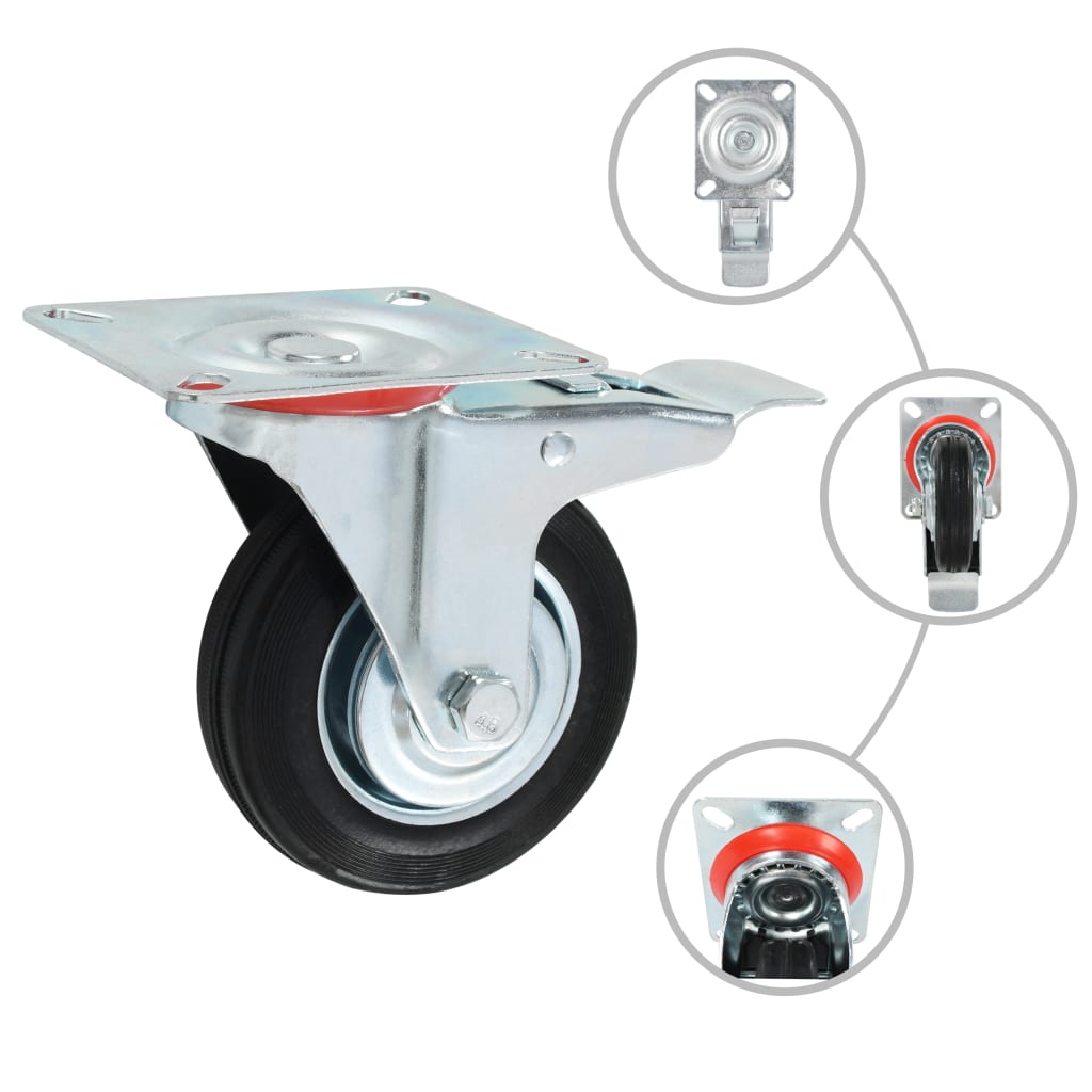 Vidaxl 32 st zwenkwielen 100 mm