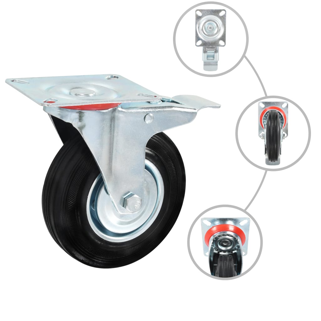 Vidaxl 12 st zwenkwielen 125 mm