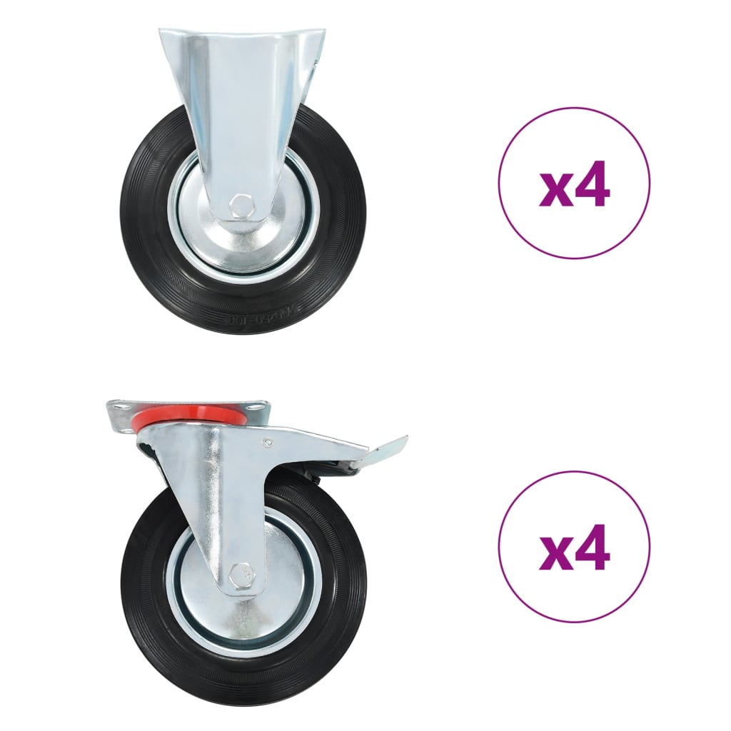 VidaXL 8-delige wielen 200 mm
