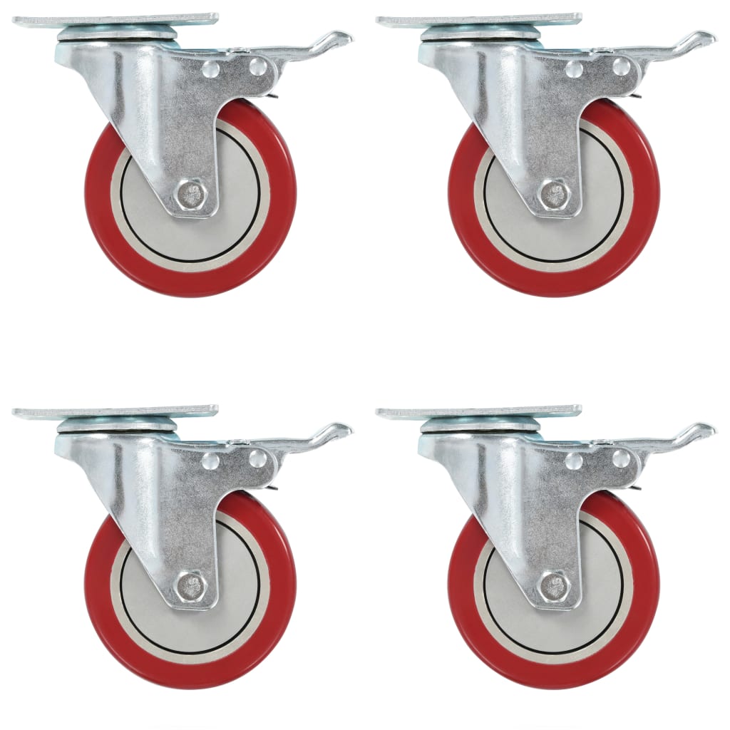 Vidaxl zwenkwielen 8 st 100 mm
