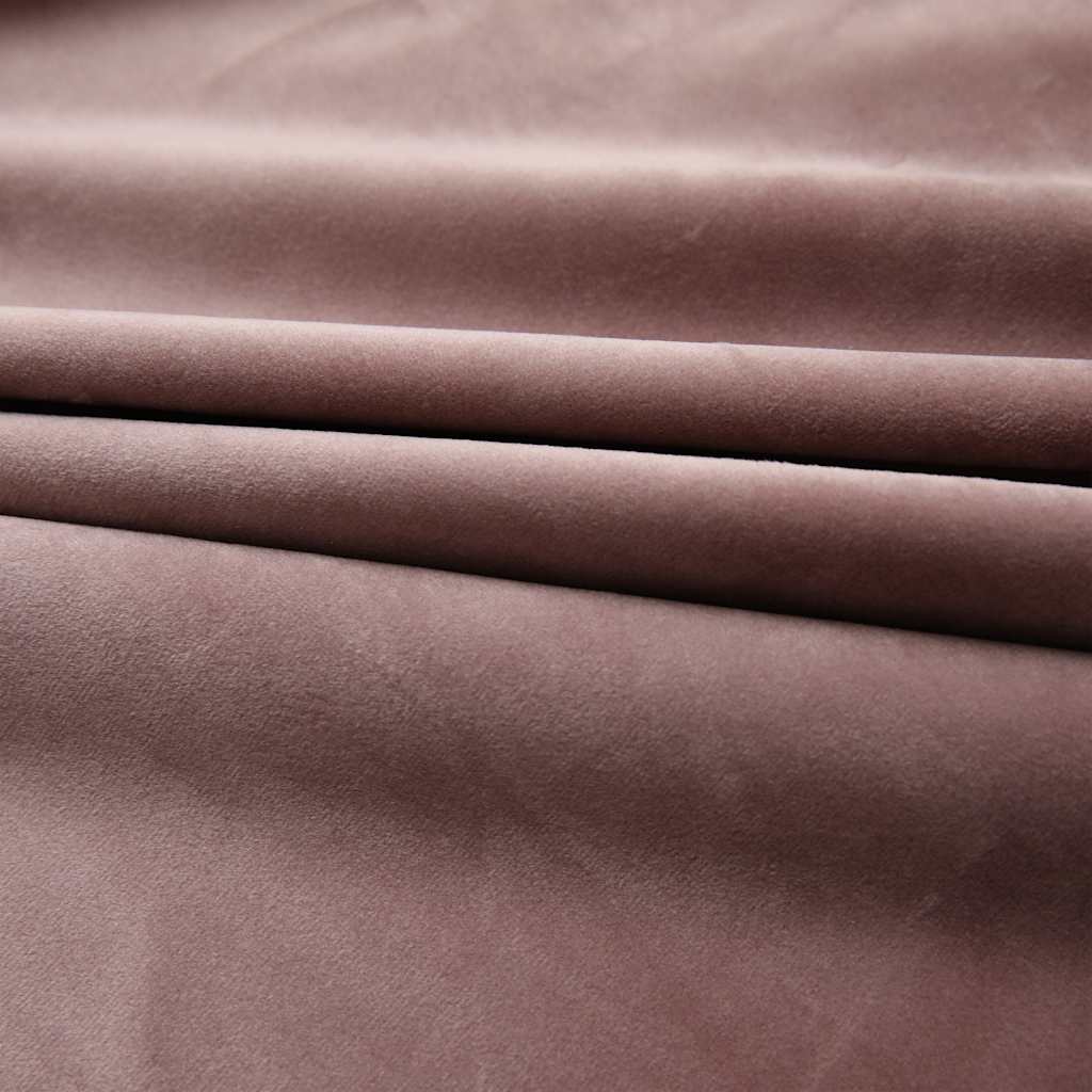 Vidaxl gordijnen verduisterend 2 st met haken 140x225 cm fluweel roze