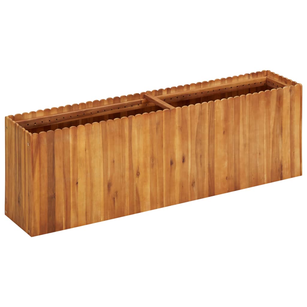 Vidaxl plantenbak verhoogd 150x30x50 cm massief acaciahout