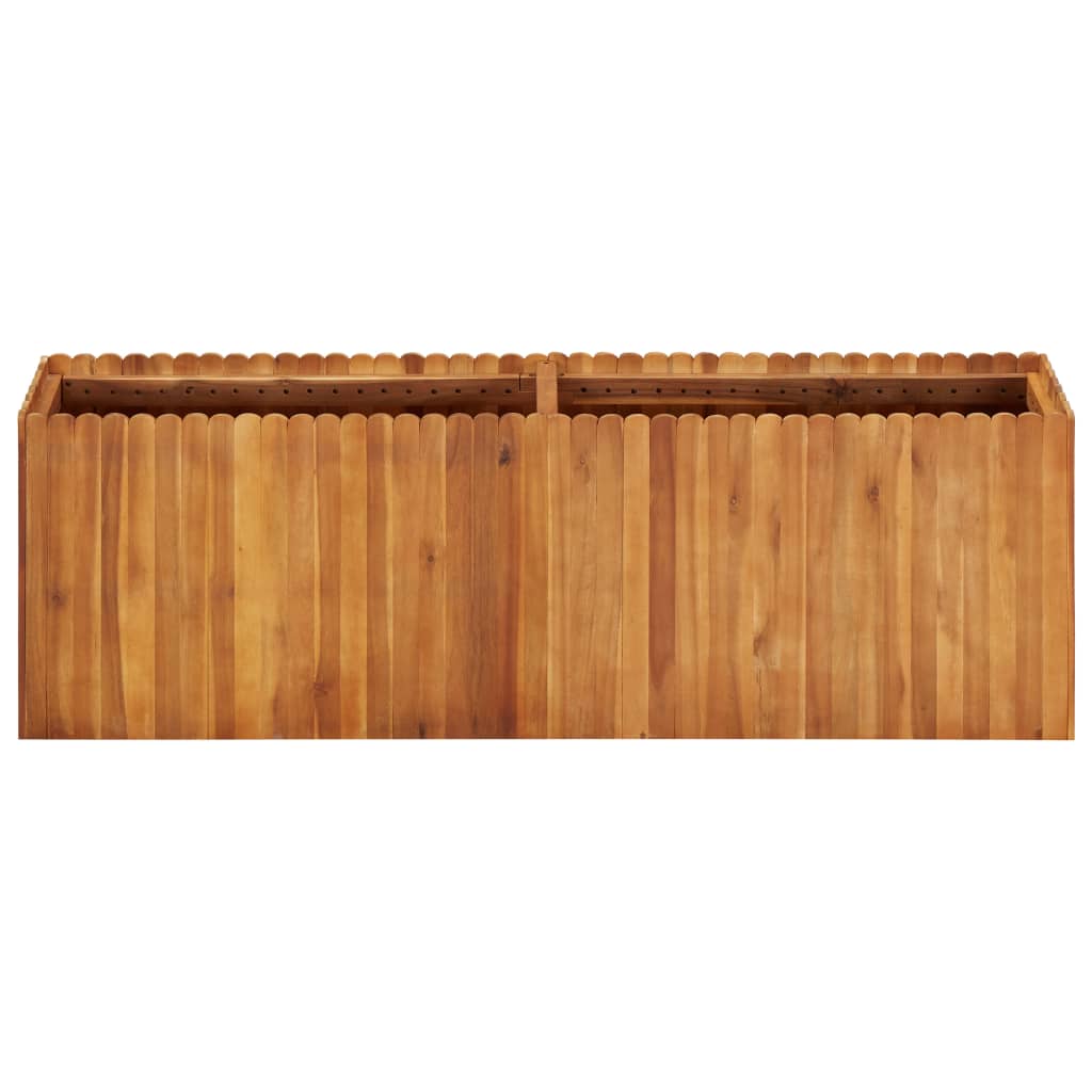 Vidaxl plantenbak verhoogd 150x30x50 cm massief acaciahout