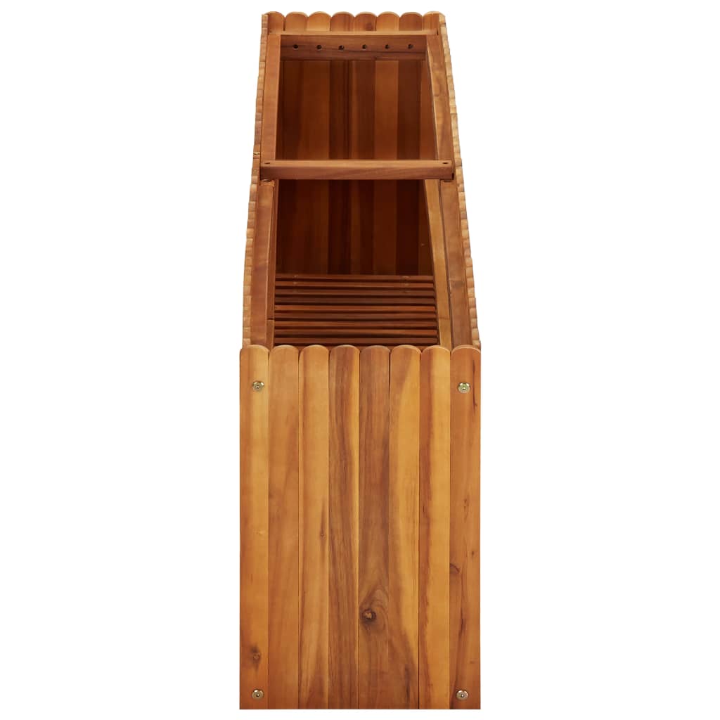 Vidaxl plantenbak verhoogd 150x30x50 cm massief acaciahout