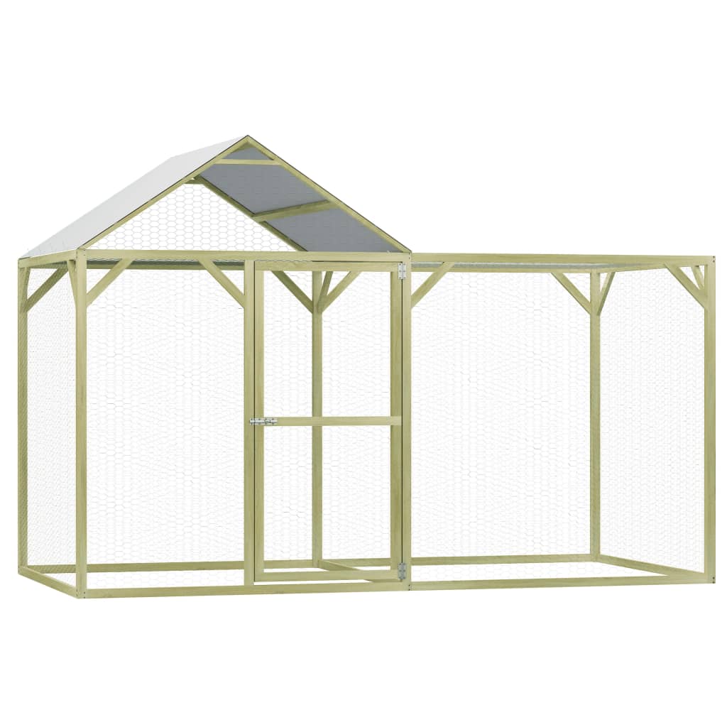 VidaXL Kippenhok 3x1,5x2m geïmpregneerd groenenhout