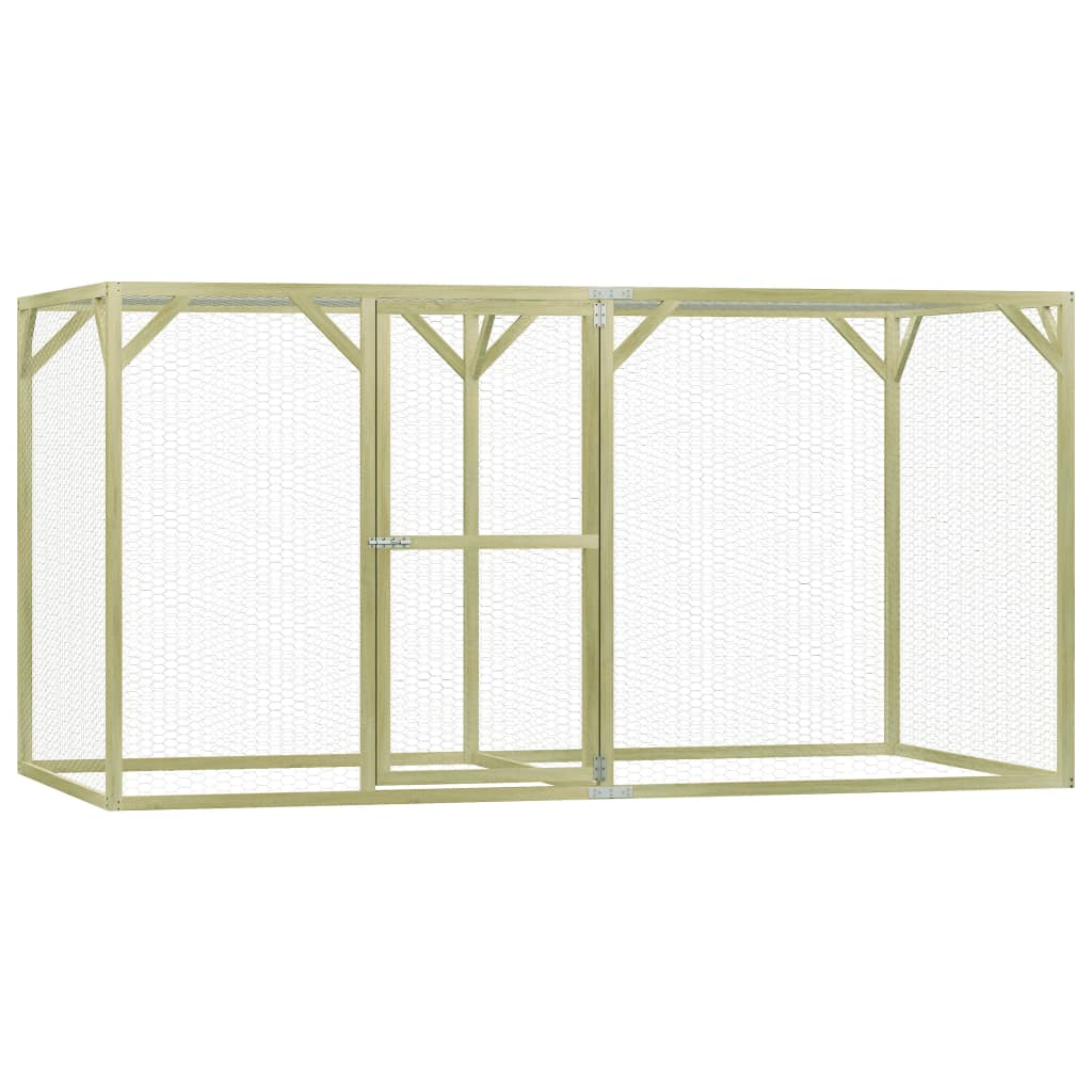 VidaXL Kippenhok 1,5x3x1,5 m geïmpregneerd groenenhout