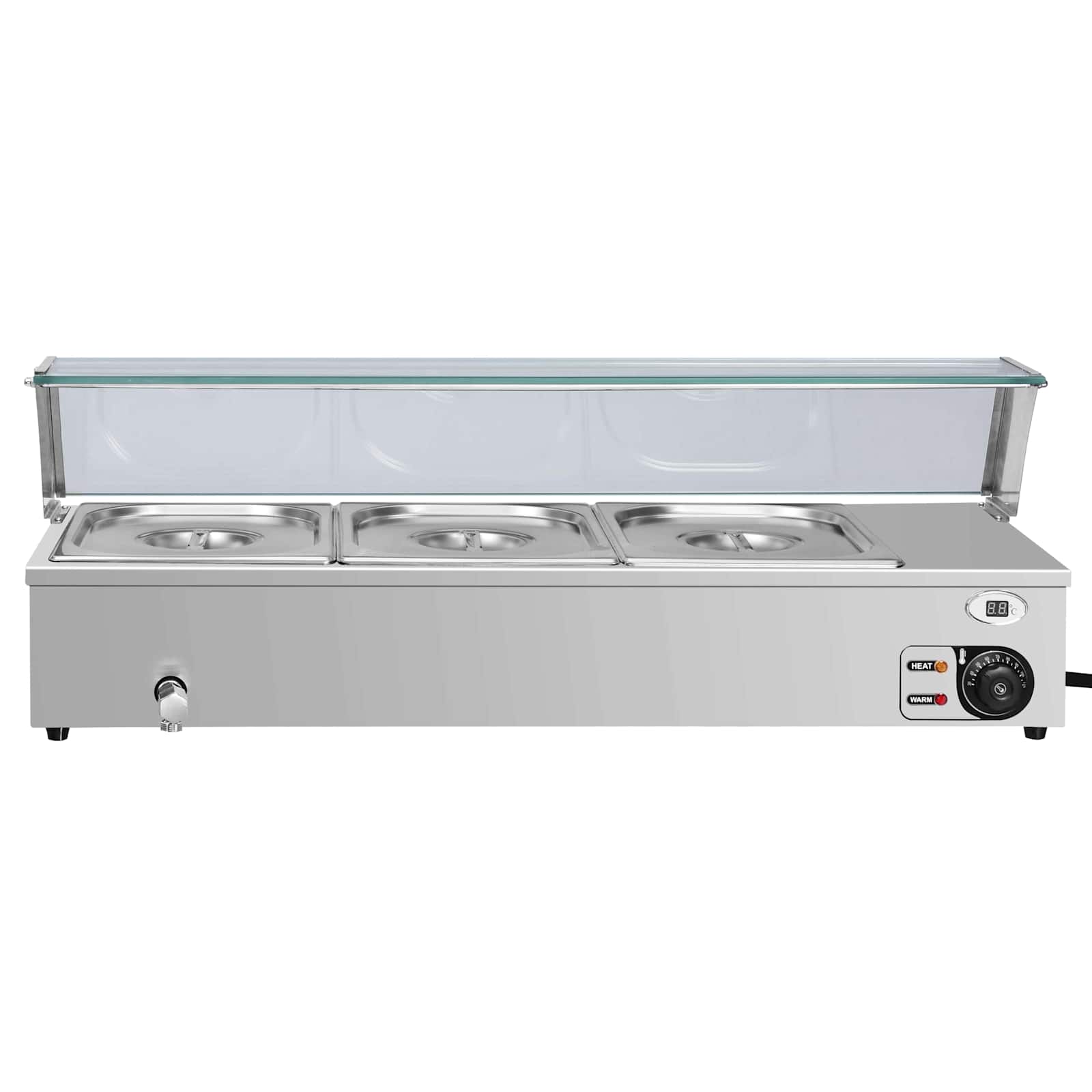 Vidaxl chafing dishes zilver roestvrij staal