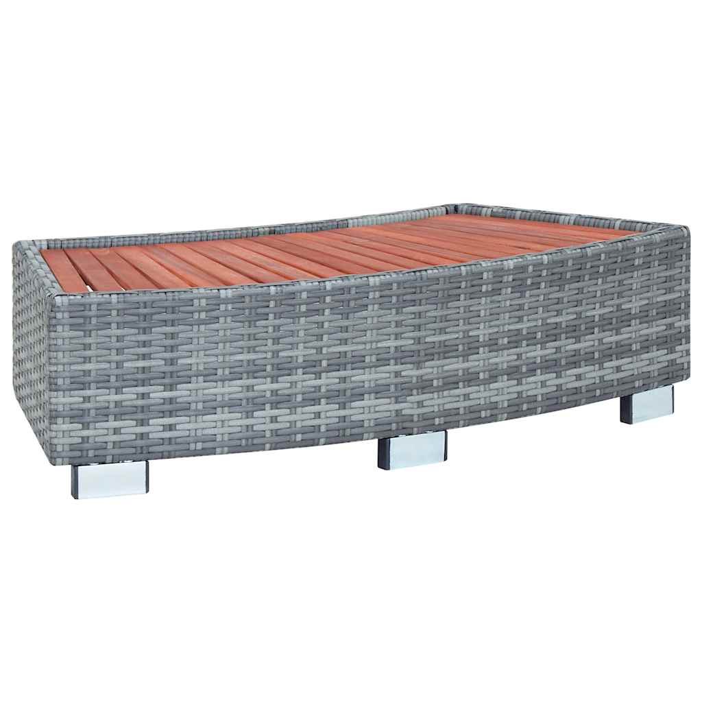 VidaXL Spatrap 92x45x25 cm poly rotan grijs
