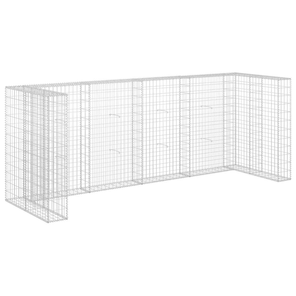 VidaXL Schanskorfmuur bakken 320x100x120 cm gegalvaniseerd staal
