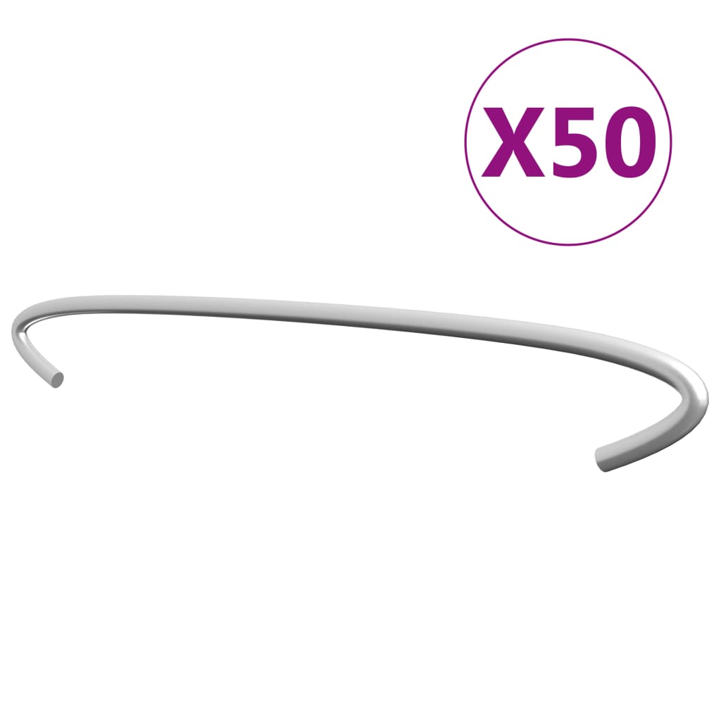 Vidaxl schanskorfhaken 50 st 40 cm gegalvaniseerd staal