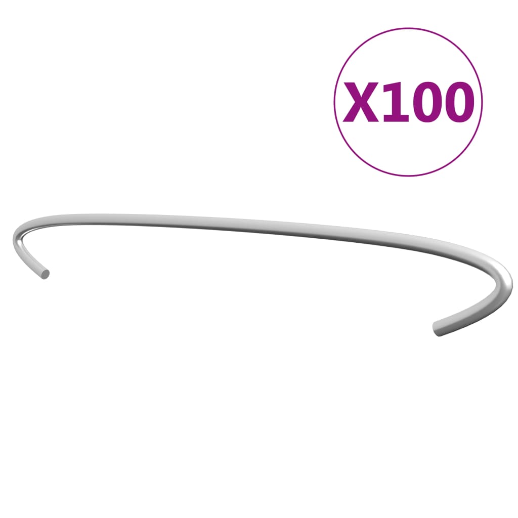 Vidaxl schanskorfhaken 100 st 50 cm gegalvaniseerd staal