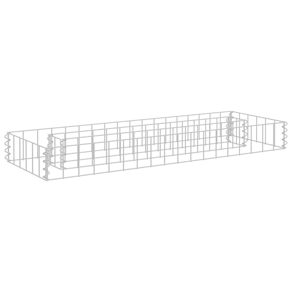 Vidaxl schanskorf plantenbak gebogen 90x30x10 cm gegalvaniseerd staal