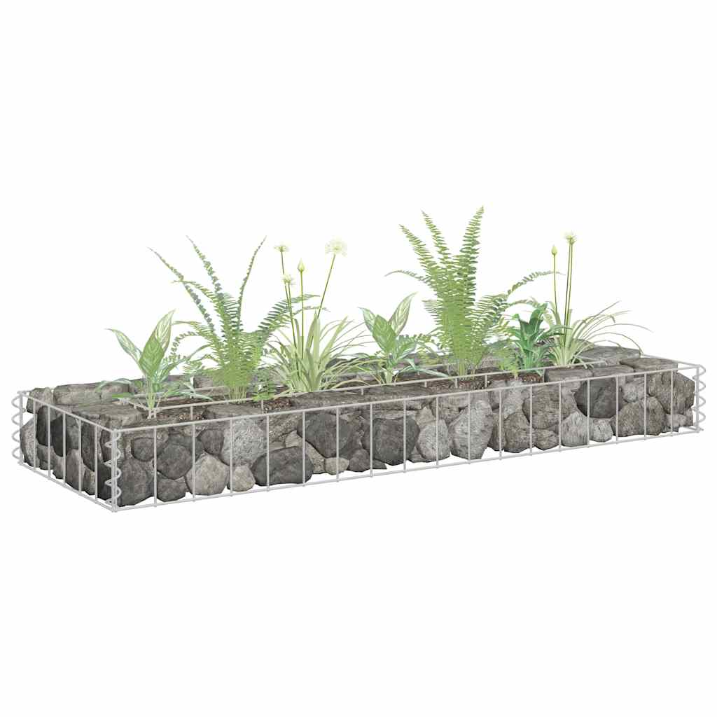 Vidaxl schanskorf plantenbak gebogen 90x30x10 cm gegalvaniseerd staal