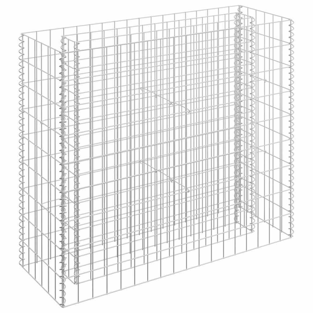 Vidaxl schanskorf plantenbak gebogen 90x30x90 cm gegalvaniseerd staal