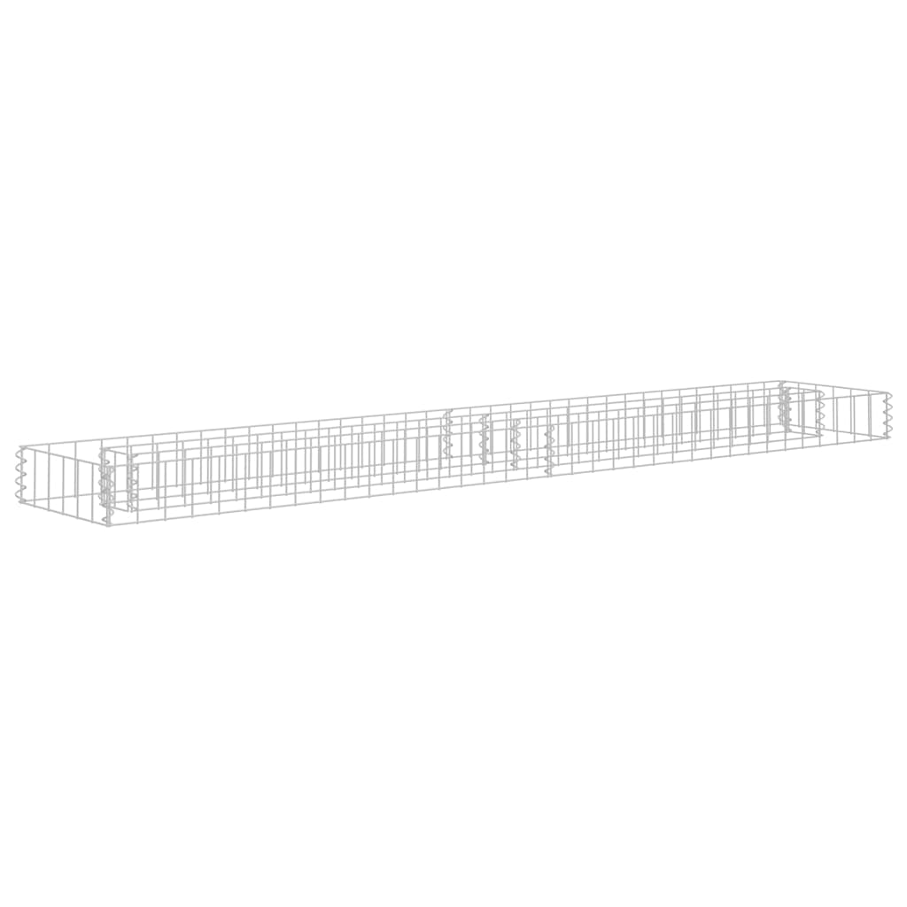 Vidaxl schanskorf plantenbak gebogen 180x30x10 cm gegalvaniseerd staal