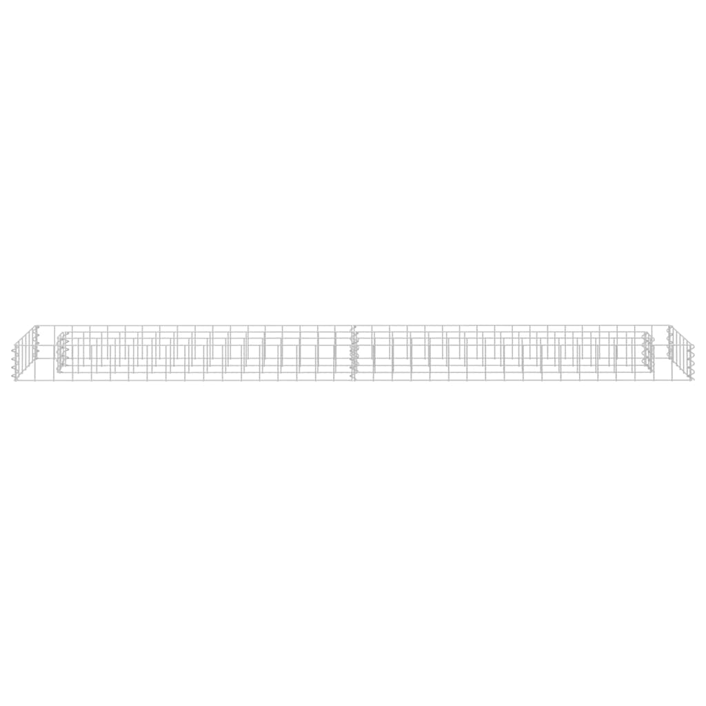 Vidaxl schanskorf plantenbak gebogen 180x30x10 cm gegalvaniseerd staal