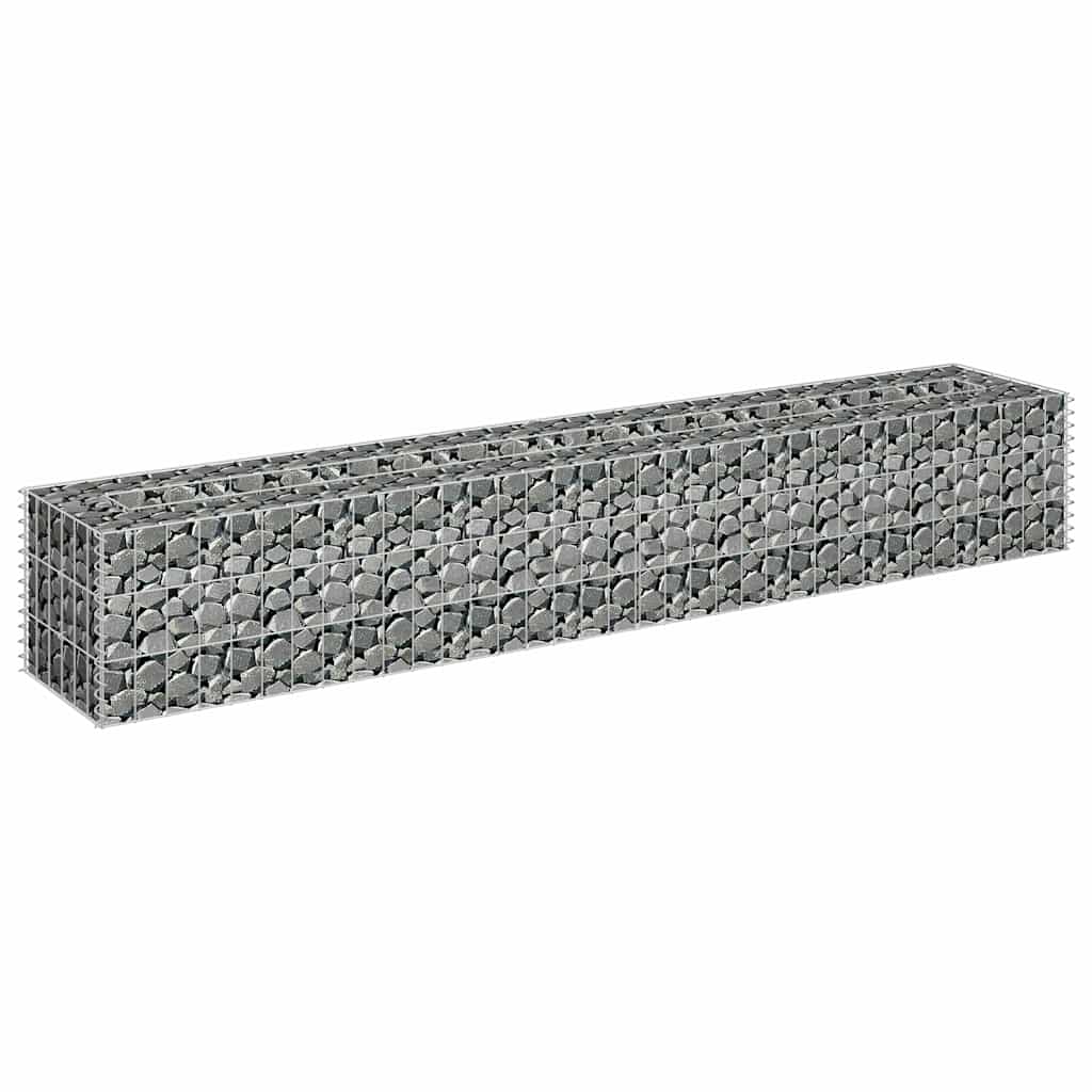 Vidaxl schanskorf plantenbak gebogen 180x30x30 cm gegalvaniseerd staal
