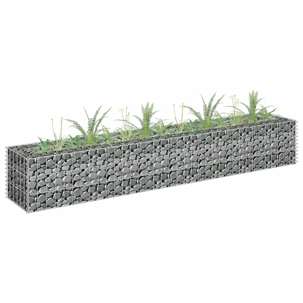 Vidaxl schanskorf plantenbak gebogen 180x30x30 cm gegalvaniseerd staal