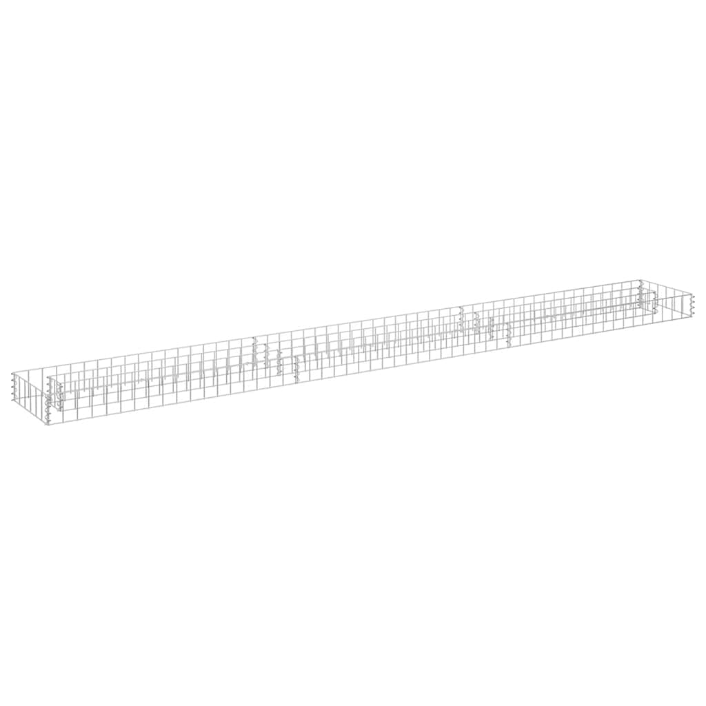 Vidaxl schanskorf plantenbak gebogen 270x30x10 cm gegalvaniseerd staal