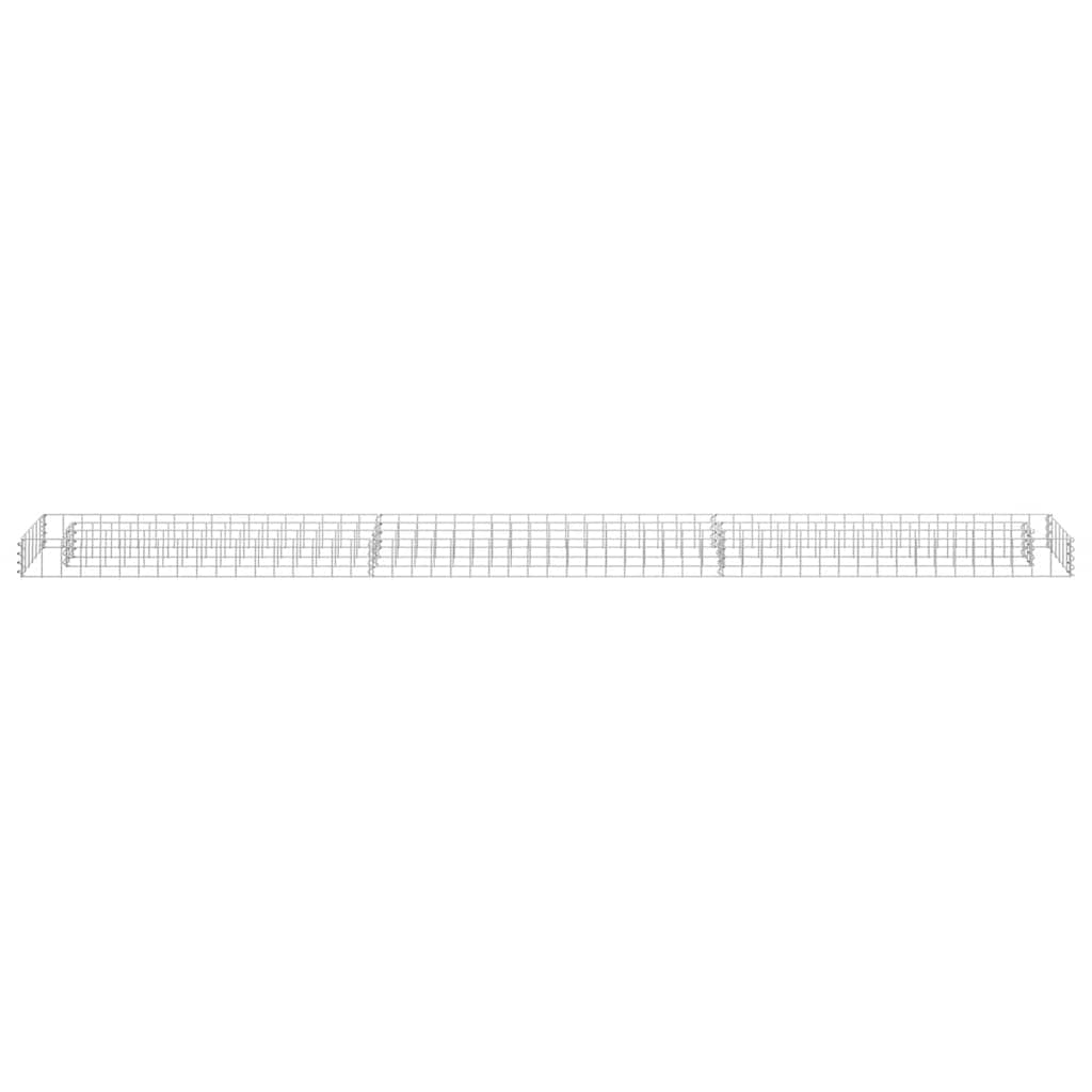 Vidaxl schanskorf plantenbak gebogen 270x30x10 cm gegalvaniseerd staal