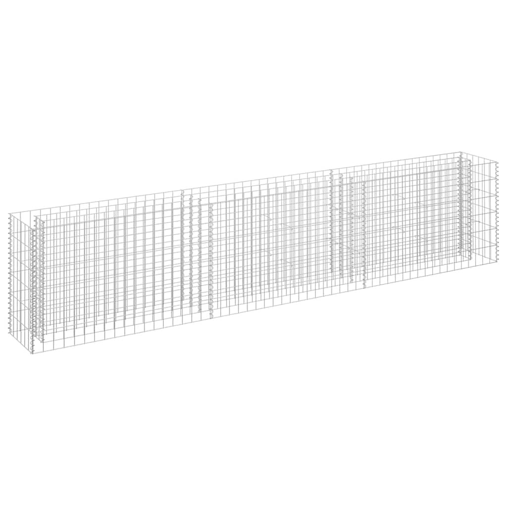 Vidaxl schanskorf plantenbak gebogen 270x30x60 cm gegalvaniseerd staal