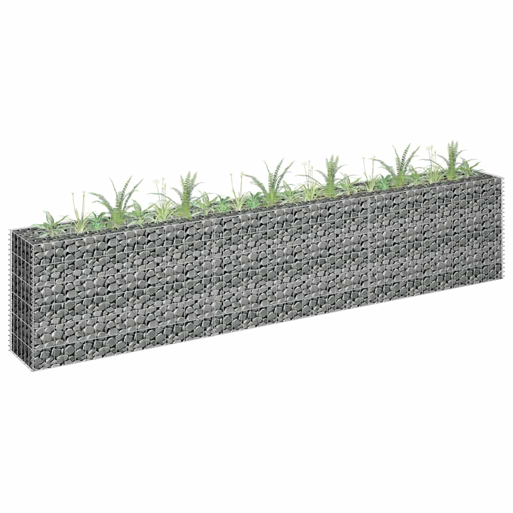Vidaxl schanskorf plantenbak gebogen 270x30x60 cm gegalvaniseerd staal