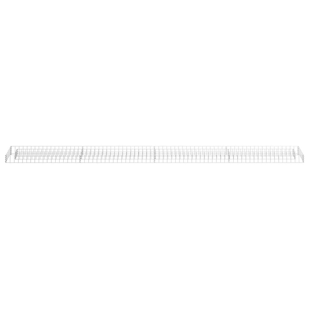 Vidaxl schanskorf plantenbak gebogen 360x30x10 cm gegalvaniseerd staal