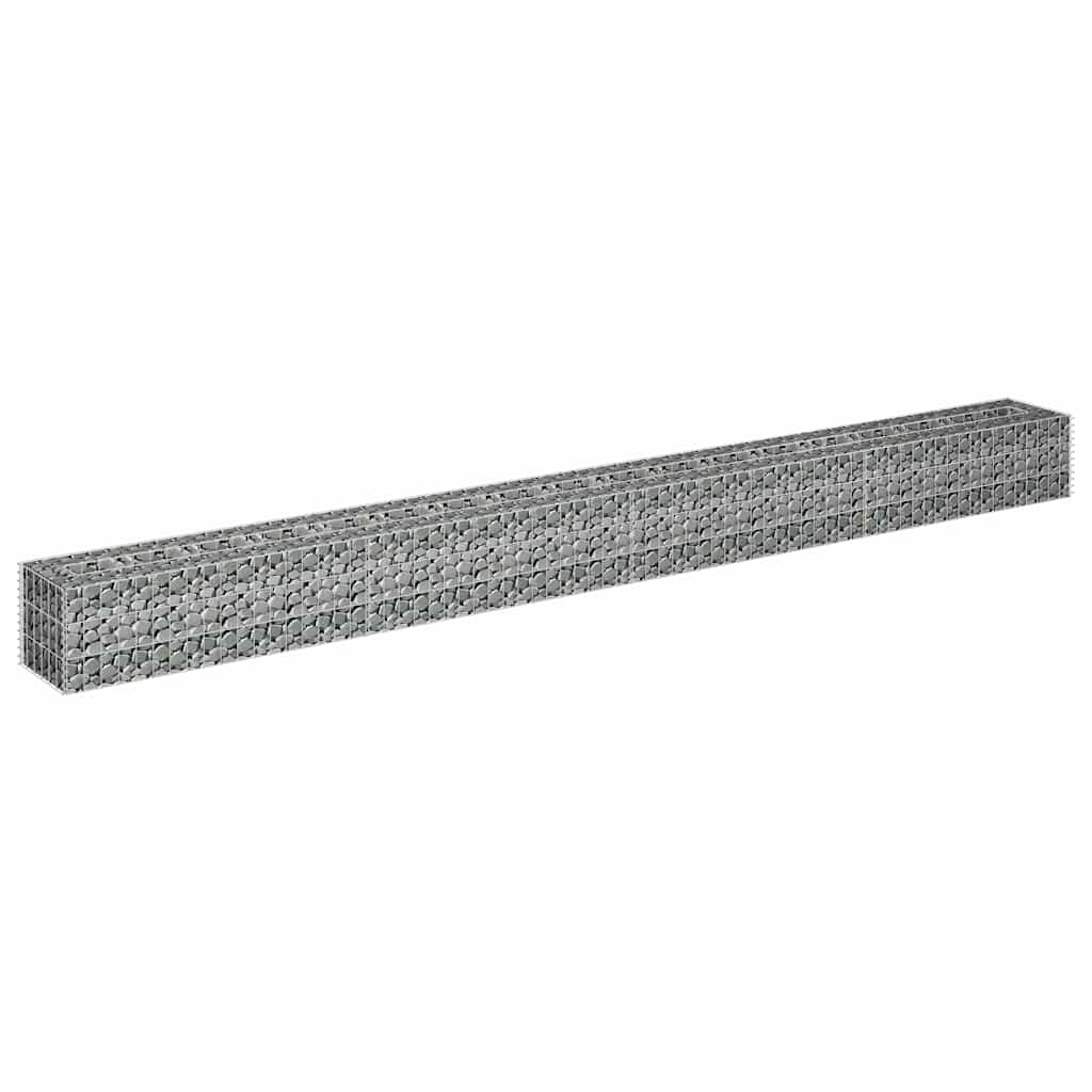 Vidaxl schanskorf plantenbak gebogen 360x30x30 cm gegalvaniseerd staal
